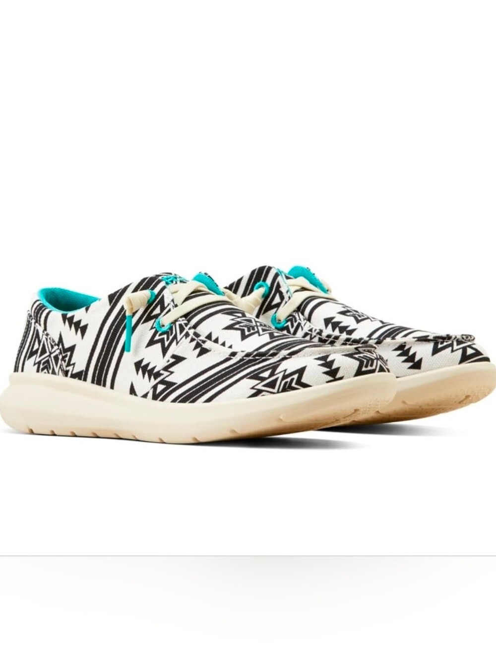 Ariat Hilo Stark Southwest Women's Sneakers Shoes Aztec Print Black White